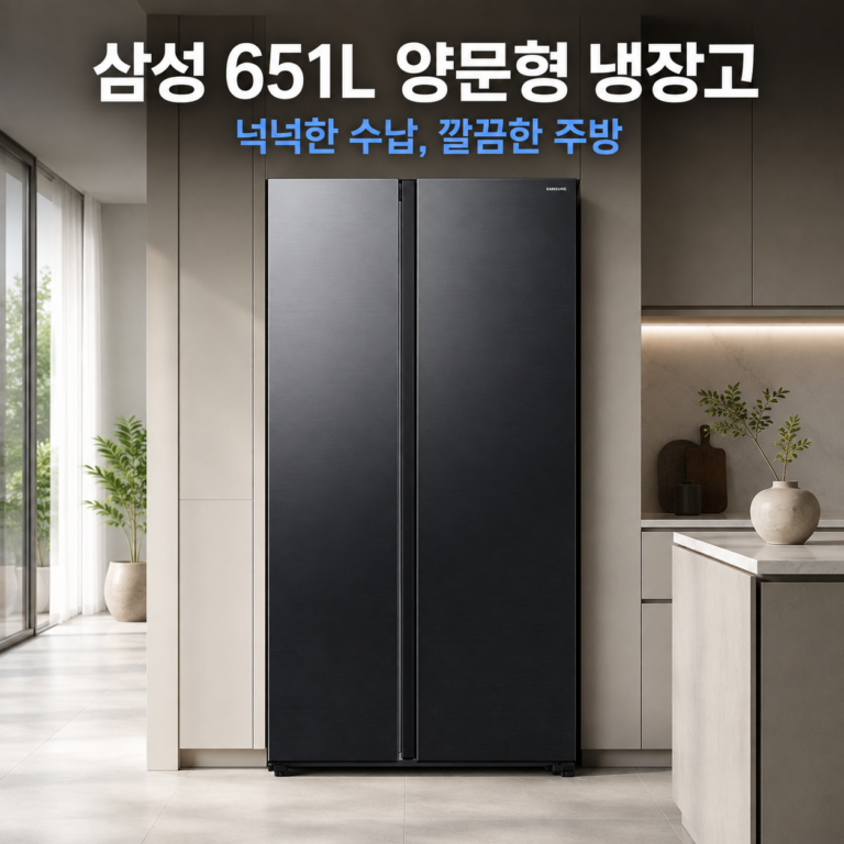 삼성전자 RS70F65Q2F 651L 양문형 냉장고