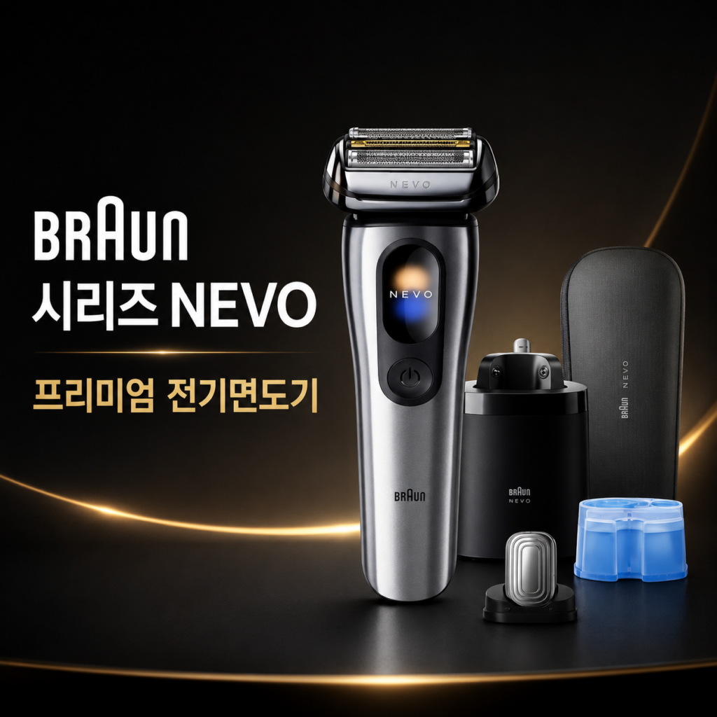 브라운 시리즈 NEVO 5799 프리미엄 전기면도기 자동 세척 스테이션 세트 제품 이미지