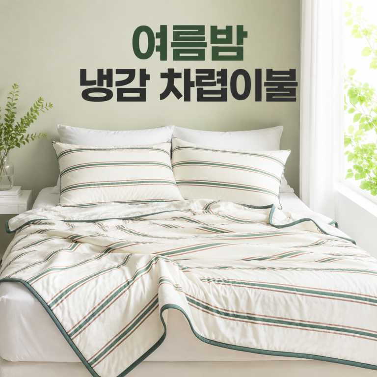 아토앤알로 롤데이 스트라이프 냉감 여름 차렵이불